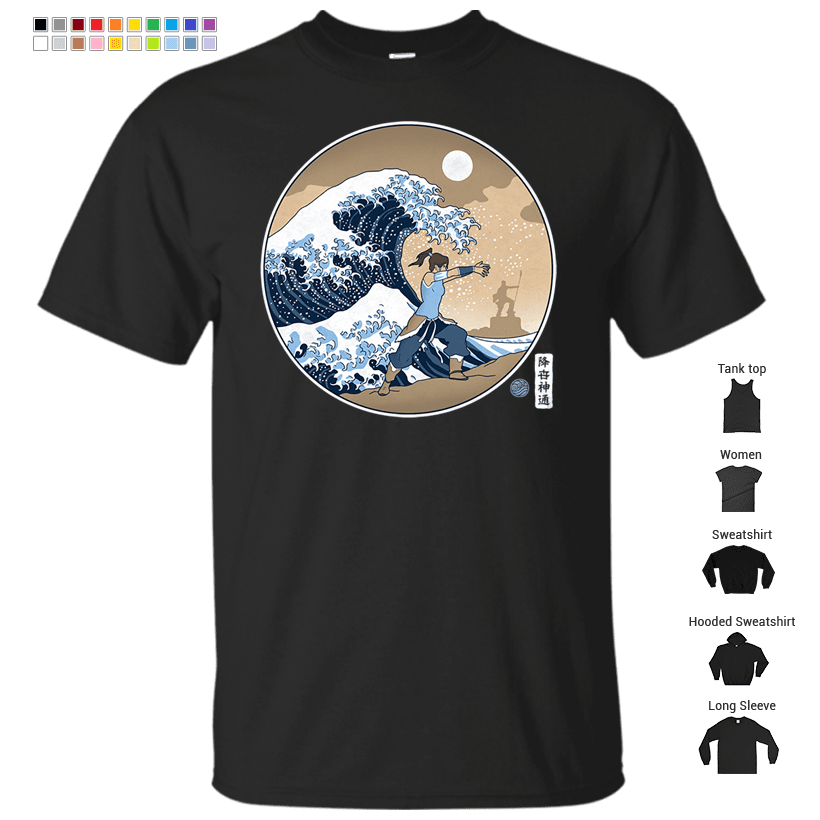Avatar Waterbender Great Wave T-Shirt