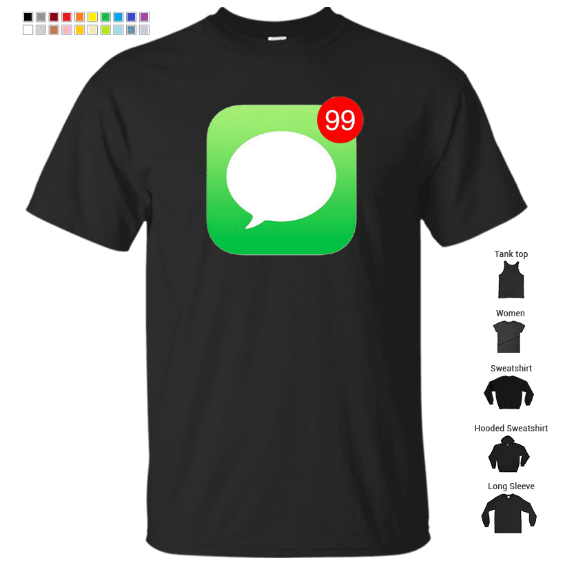 iMessage Notifications iPhone T-Shirt