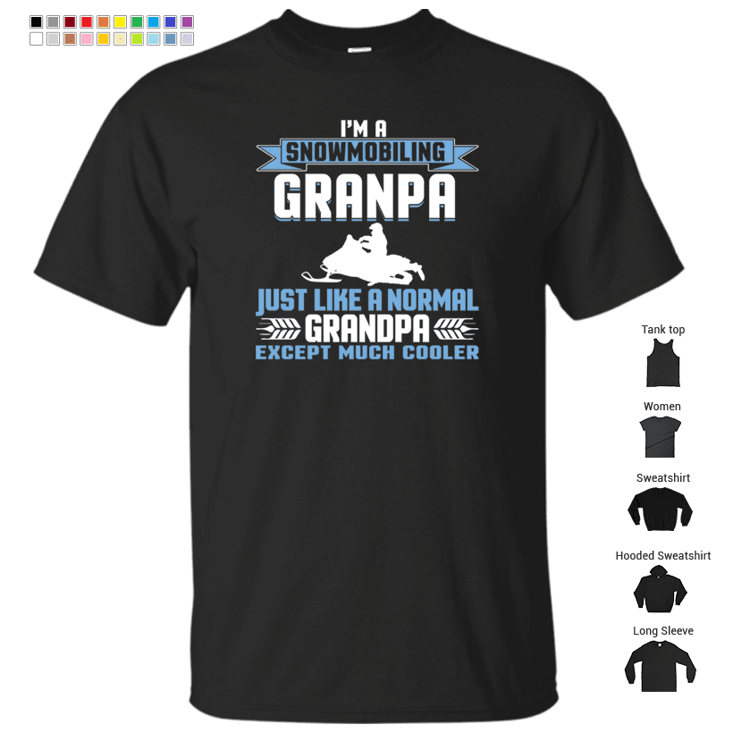 Funny Snowmobiling Grandpa T-Shirt